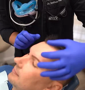 Male patient receiving a natural Botox treatment at The Hamptons Dentist in Westhampton Beach NY